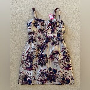 Lilly Pulitzer Purple and Silver Metallic Romper